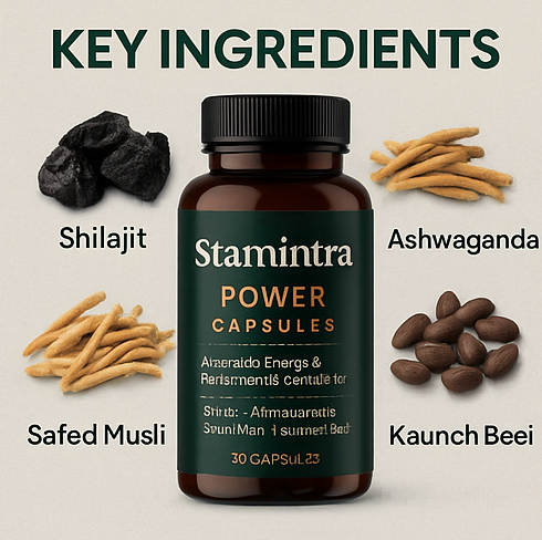 Stamintra Power Capsules – Ayurvedic Energy & Performance Formula for Men